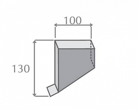 Заглушка Метротайл (Metrotile) для торцевой планки, правая, цвет айрон-барк, 118х100 мм