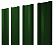 Штакетник металлический Grand Line (Гранд Лайн), М-образный, PE двс 0.45, цвет RAL 6005 (зеленый)
