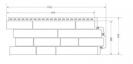 Фасадная панель Grand Line Design Plus, Сланец 1110х418 мм, орех