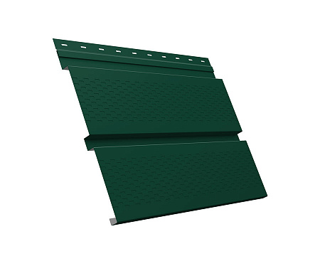 Софит металлический Квадро Брус с перфорацией Grand Line / Гранд Лайн, Drap 0.45, цвет Ral 6005 (зеленый мох)