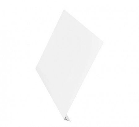 Ветровая планка (L-профиль) AQUASYSTEM (АКВАСИСТЕМ), алюминий 0.4 PE, 250х2000 мм, цвет RAL 9010 (мраморно-белый)