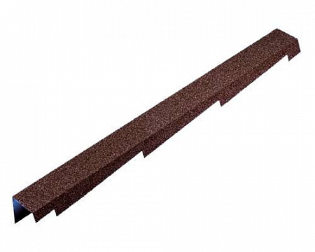 Торцевая планка Метротайл (Metrotile) правая, цвет коричневый, 1250 мм