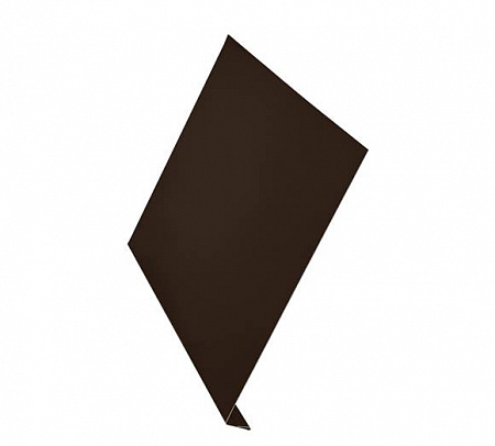 L-профиль (ветровая планка) AQUASYSTEM (АКВАСИСТЕМ), сталь 0.45, PE Zn 275, 300х2000 мм, цвет RR 32 (темно-коричневый)