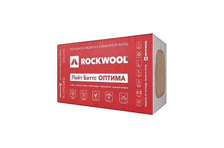 Теплоизоляционная плита Rockwool Лайт Баттс Оптима 100, 1000х600, упаковка 0,3 м3 (10 плит)