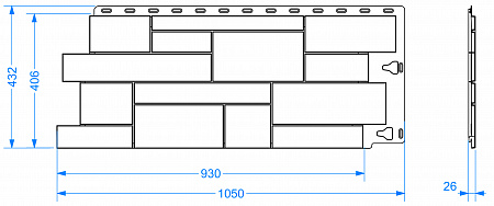 Фасадные панели Docke STANDARD Сланец, 930х406 мм, лех