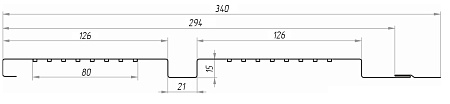 Софит металлический Квадро Брус с перфорацией Grand Line / Гранд Лайн, PE 0.45, цвет Ral 5021 (водная синь)