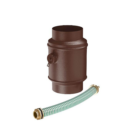 Водосборник цилиндрический в комплекте D90 Aquasystem Pural Matt, RAL 8017 коричневый