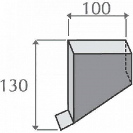 Заглушка Метротайл (Metrotile) для торцевой планки, левая, цвет коричневый, 118х100 мм