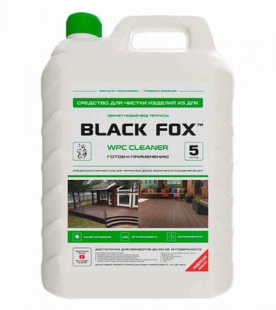 Чистящее средство для террасной доски из ДПК BLACK FOX WPC Cleaner, 5,0 л