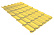 Металлочерепица Гранд Лайн / Grand Line, коллекция Kvinta plus, 0,45 PE Zn 100, цвет RAL 1018 (цинково-желтый)*