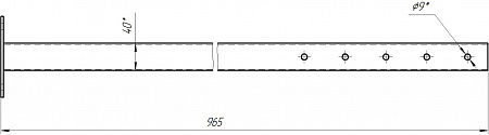 Кронштейн стеновой Grand Line (Гранд Лайн), цвет RAL 3005 (красный)