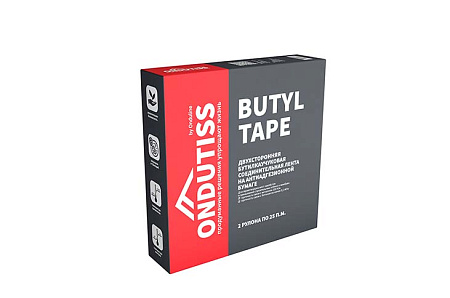 Двусторонний бутил-каучуковый скотч (лента) Ондутис Butyl Tape, 1.5см x 50м