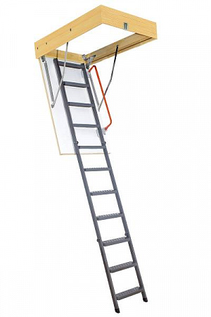 Чердачная лестница Fakro LMK металлическая с поручнем 60*130*305 см