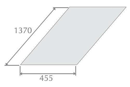 Плоский лист Метротайл (Metrotile), цвет бордо, 1370х455 мм