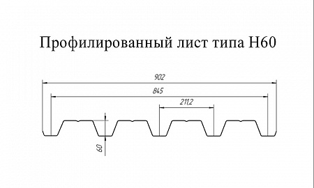 Профнастил H60R Гранд Лайн / Grand Line 0,5 Zn