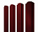 Штакетник металлический Grand Line (Гранд Лайн), прямоугольный фигурный, PE двс 0.45, цвет RAL 3005 (вишня)