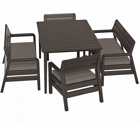 Дачная мебель Delano with Lima table 160 Allibert (Аллиберт), цвет коричневый