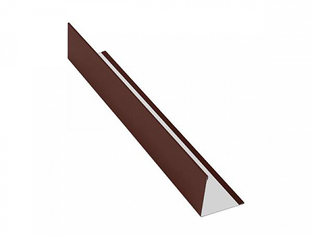 Угол внешний AQUASYSTEM (АКВАСИСТЕМ), алюминий 0.4 PE, 1250 мм, цвет RAL 8017 (коричневый)