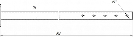 Кронштейн стеновой Optima Grand Line (Гранд Лайн), цвет RAL 3005 (красный)