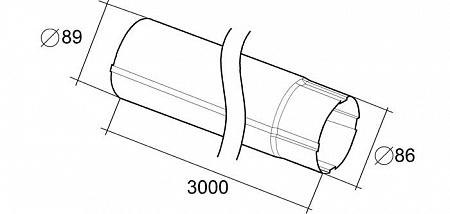 Труба круглая соединительная Optima Grand Line, 1.0 м, покрытие PE, RAL 8017 коричневый