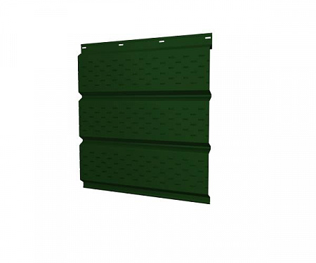 Софит металлический с полной перфорацией Grand Line / Гранд Лайн, Velur 0.5, цвет Ral 6005 (зеленый мох)