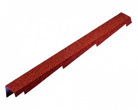Торцевая планка Метротайл (Metrotile) правая, цвет красный, 1250 мм
