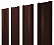 Штакетник металлический Grand Line (Гранд Лайн), М-образный, PE 0.45, цвет RAL 8017 (коричневый)
