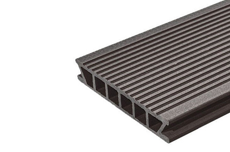 Террасная доска DECKRON Орехово, 6000x153x28 мм, шовная, серый