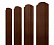 Штакетник металлический Grand Line (Гранд Лайн), прямоугольный фигурный, Print elite dp 0.45, цвет Antique Wood (Античный дуб)