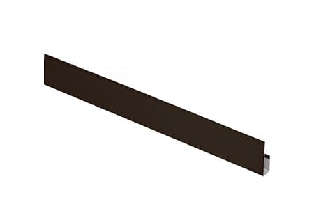 G-планка AQUASYSTEM (АКВАСИСТЕМ), сталь 0.5 PURAL MATT, 2000 мм, цвет RR 32 (темно-коричневый)