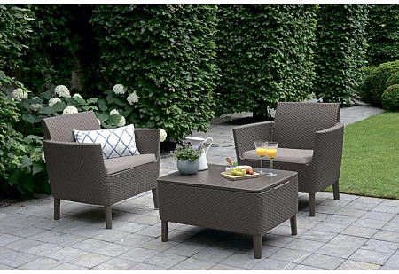 Дачная мебель Salemo balcony set Allibert (Аллиберт), цвет коричневый
