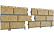 Фасадные (цокольные) панели Ю-Пласт Stone House / Стоун Хаус Кирпич, цвет песочный с декорированным швом, 3025х230 мм