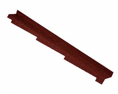 Боковое примыкание Метротайл (Metrotile) правое, цвет бордо, 1250 мм