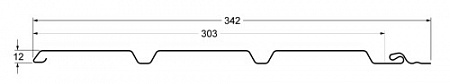 Софит акриловый Grand Line Premium Acryl с центральной перфорацией, 3.00*0.303 м, графит