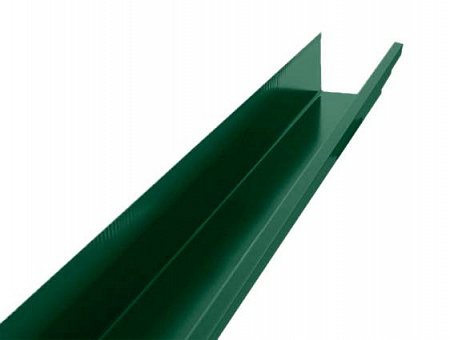 Прямоугольный желоб 3000 мм Vortex / Вортекс Гранд Лайн, Pe, цвет RAL 6005 (зеленый)