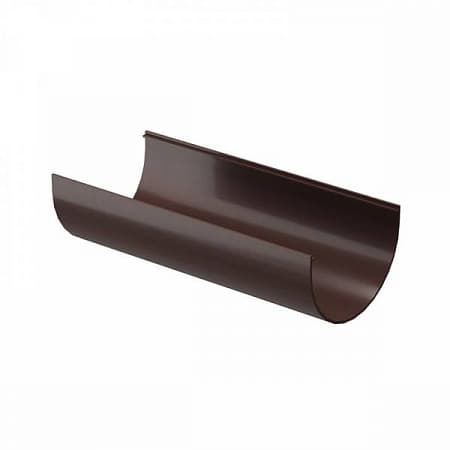 Желоб водосточный 3000 мм, D120 мм Деке Премиум / Docke Premium, цвет шоколад (Ral 8019)