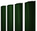 Штакетник металлический Grand Line (Гранд Лайн), круглый, PE двс 0.45, цвет RAL 6005 (зеленый)