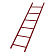 Полотно лестницы Optima Grand Line (Гранд Лайн) 1,92 м, цвет RAL 3005 (красный)