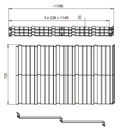 Металлочерепица BudMat (БудМат), коллекция Мурано, D-Matt 0.5, цвет Ral 8004 (кирпичный)