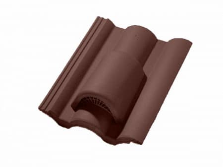 Вентиляционная черепица Braas (Браас), серия Таунус, цвет темно-коричневый, 420х300 мм