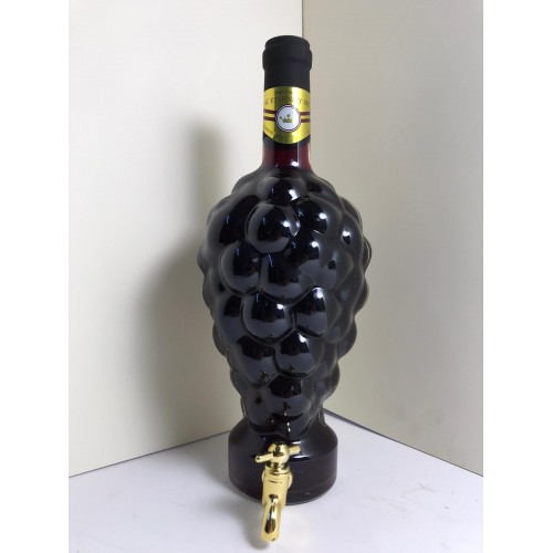 Sticla de vin in forma de strugure cu robinet