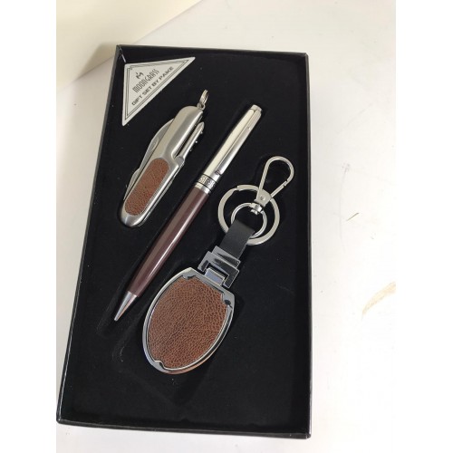 Set cadou pentru barbati-Breloc/Pix/Briceag