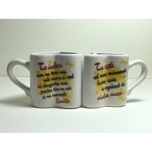 Set cani cuplu cu mesaj