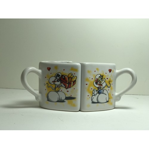 Set cani cuplu cu mesaj