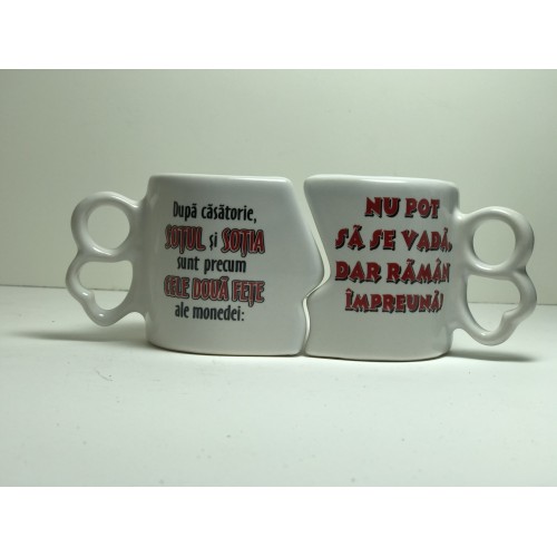Set cani cuplu cu mesaj