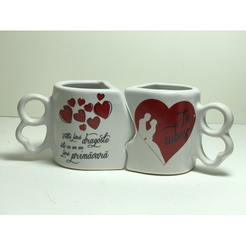 Set cani cuplu cu mesaj