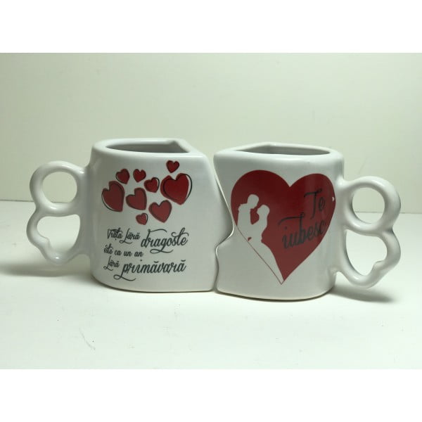 Set cani cuplu cu mesaj