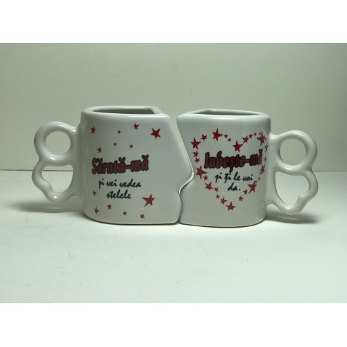Set cani cuplu cu mesaj