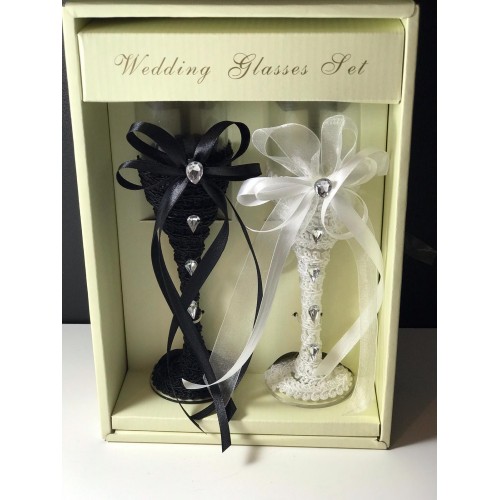 Set 2 pahare pentru mirii diferite modele