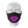 Masca personalizata kiss din bumbac neagra